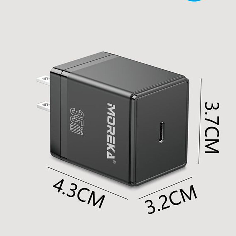 Cubo Turbo Cargador GaN 35W puerto C Moreka DHJ-35 - Imagen 6