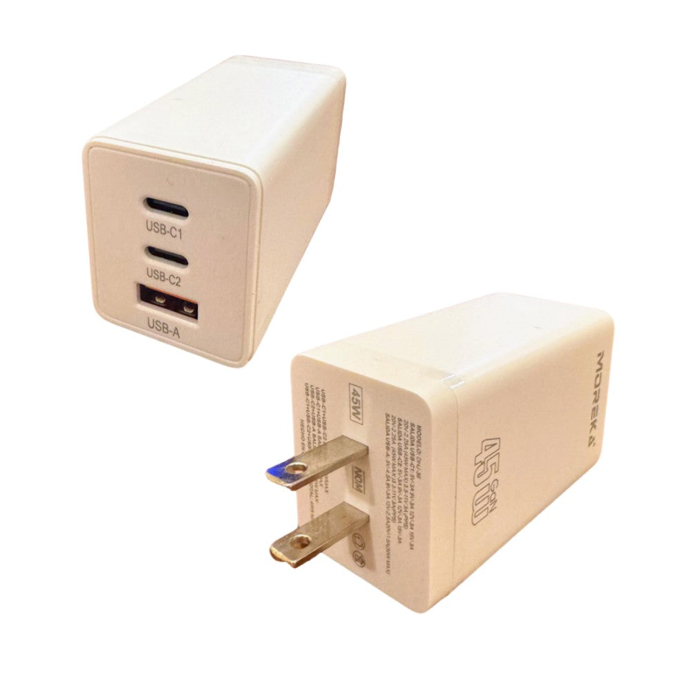 Cubo Turbo Cargador 45W 3 puertos C1 45W C2 45W USB A 30W GAN ideal para Notebook DHJ-36 - Imagen 4
