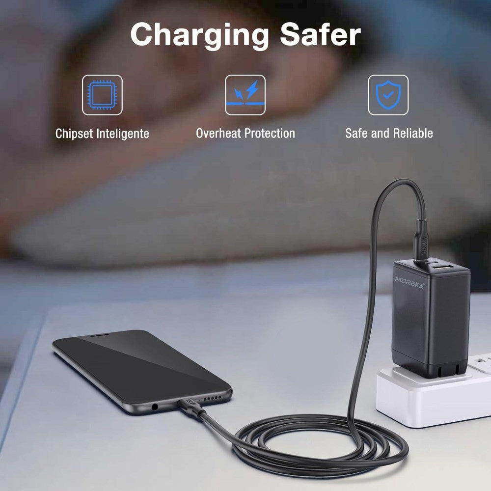 Cubo Turbo Cargador 45W 3 puertos C1 45W C2 45W USB A 30W GAN ideal para Notebook DHJ-36 - Imagen 5