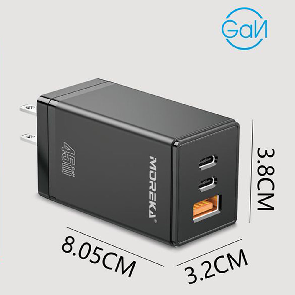 Cubo Turbo Cargador 45W 3 puertos C1 45W C2 45W USB A 30W GAN ideal para Notebook DHJ-36 - Imagen 7