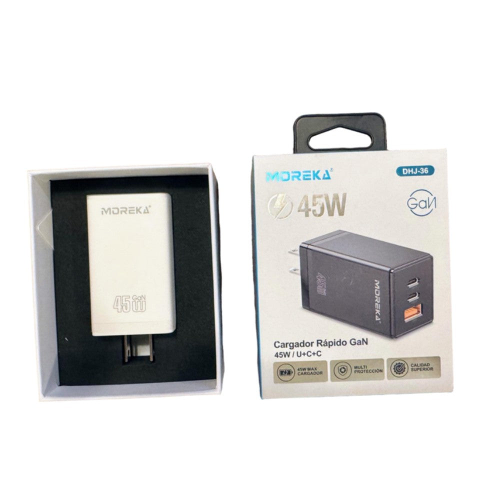 Cubo Turbo Cargador 45W 3 puertos C1 45W C2 45W USB A 30W GAN ideal para Notebook DHJ-36 - Imagen 9