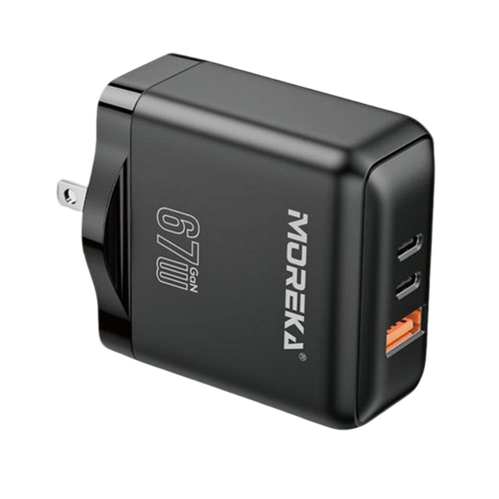 Cubo Turbo Cargador 67W 3 puertos C1 67W C2 67W USB A 30W GAN Ideal para Notebook DHJ-37 - Imagen 1