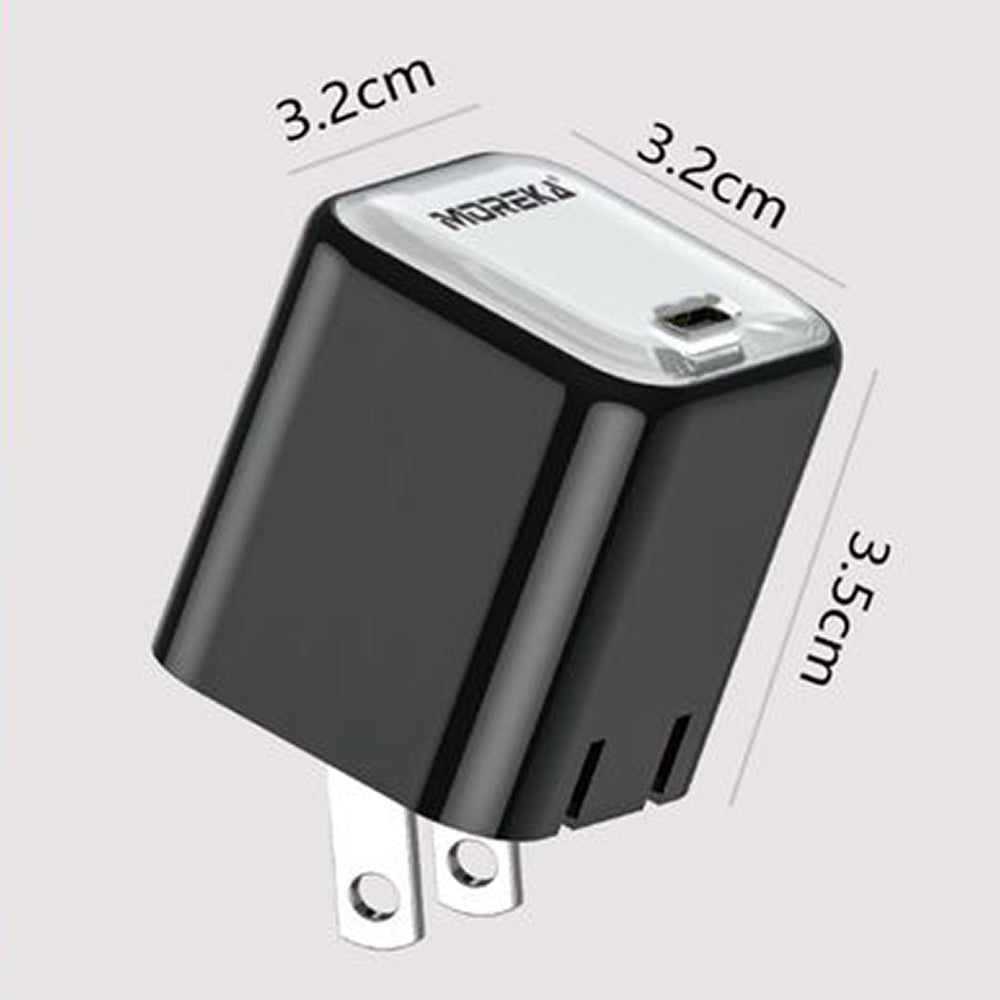 Cargador 20W 5V- 3A puerto C Clavija plegable cable tipo C -C Moreka P-213 - Imagen 6