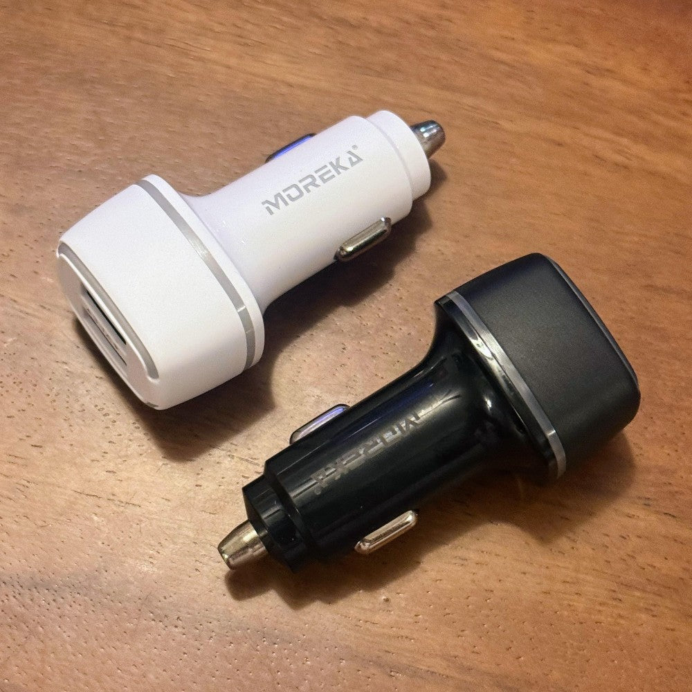 Cargador De Carro 2.4A Moreka CP0011 Plug In Doble puerto USB - Imagen 6