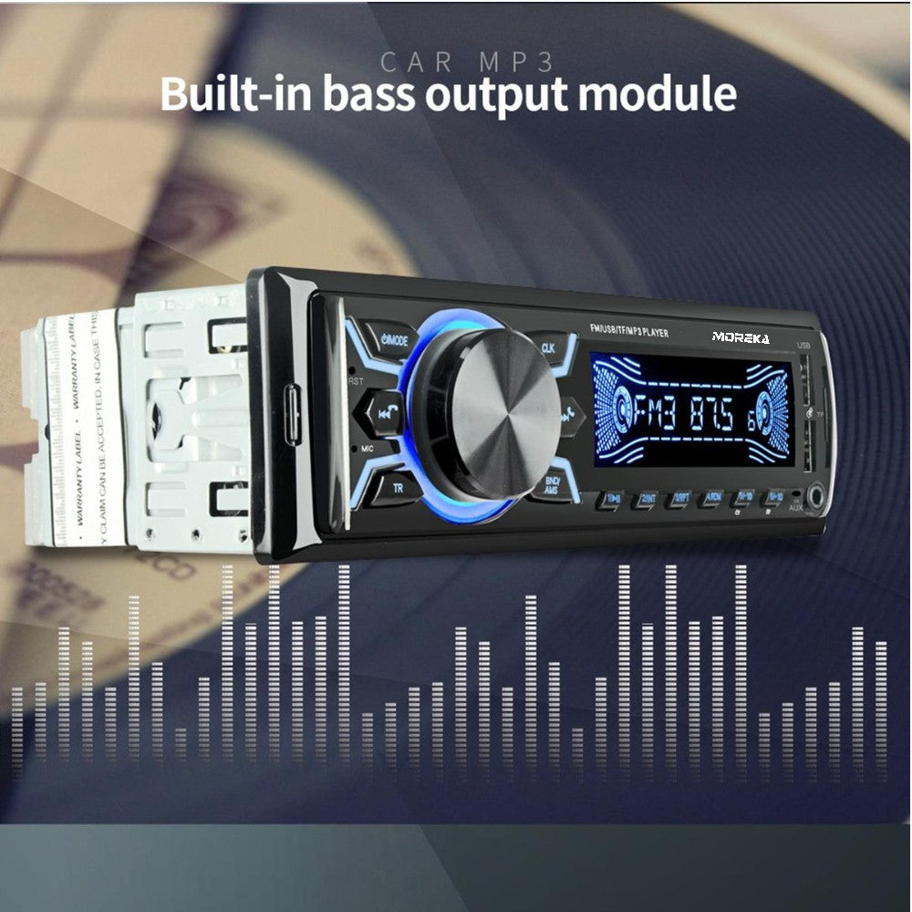 Auto Estéreo radio FM AM audio Bluetooth y llamadas manos libres Moreka SYD-1206 - Imagen 3