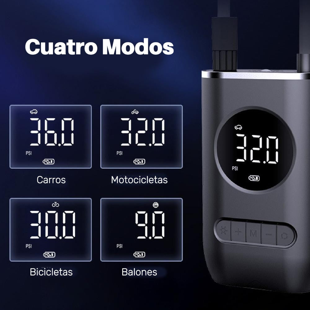 Bomba De Aire Eléctrica Portátil Digital 70W linterna Modelo CZK-3668 - Imagen 2