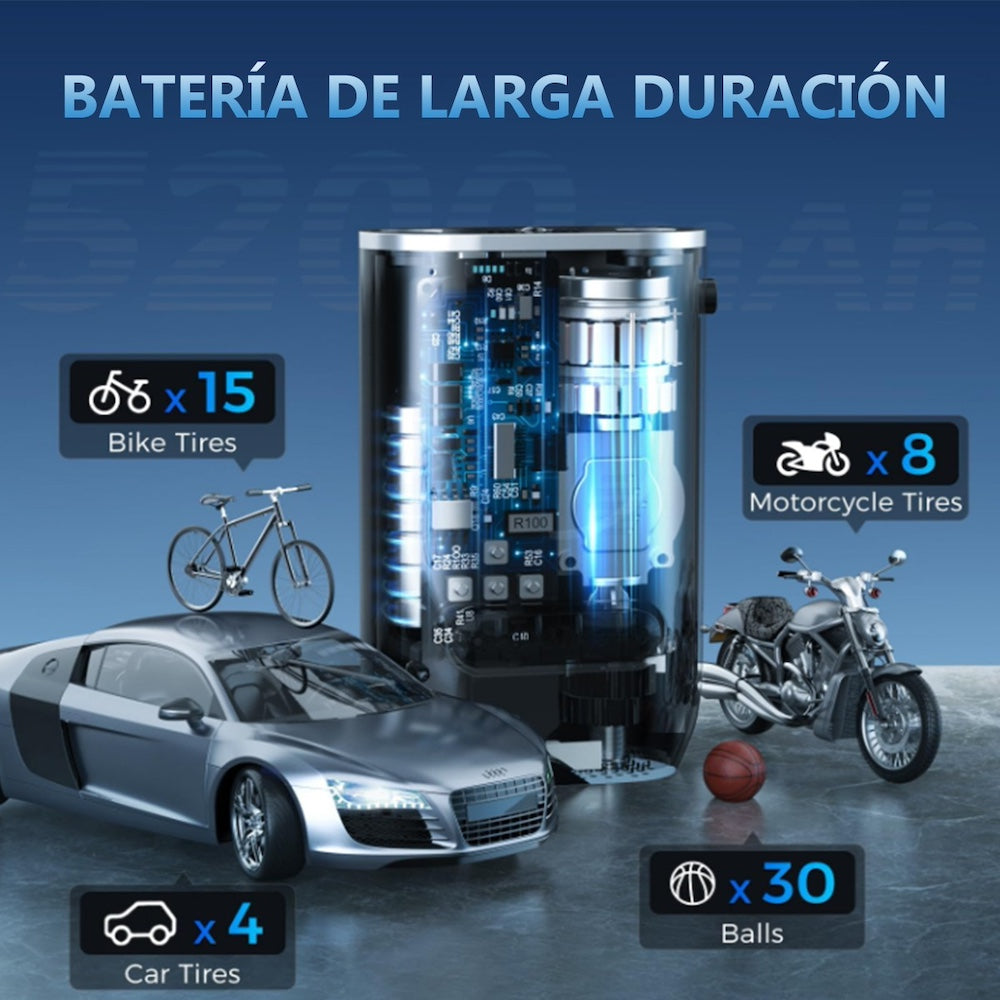 Bomba De Aire Eléctrica Portátil Digital 70W linterna Modelo CZK-3668 - Imagen 3