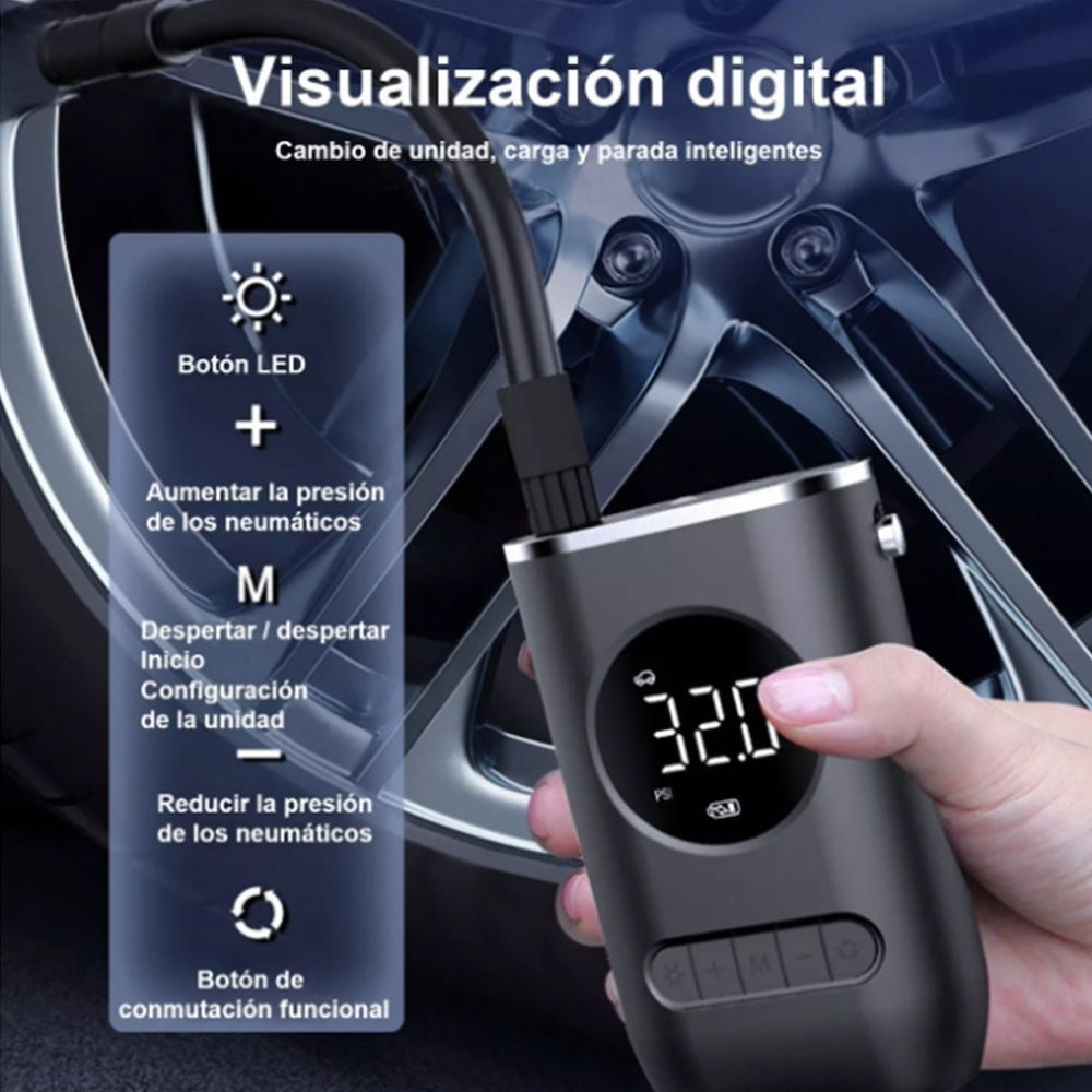 Bomba De Aire Eléctrica Portátil Digital 70W linterna Modelo CZK-3668 - Imagen 4
