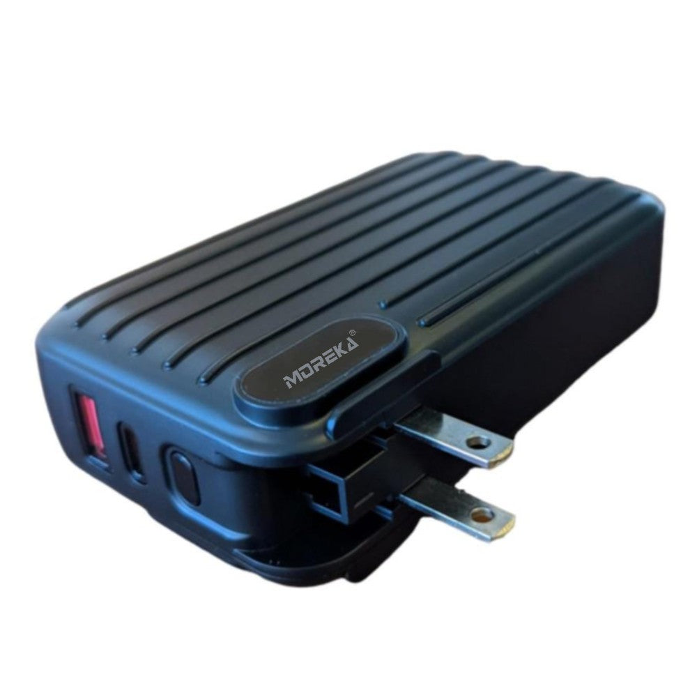 Power Bank Moreka K091 20000 mAh 22.5W cable tipo C y tipo IP clavija plegable - Imagen 9