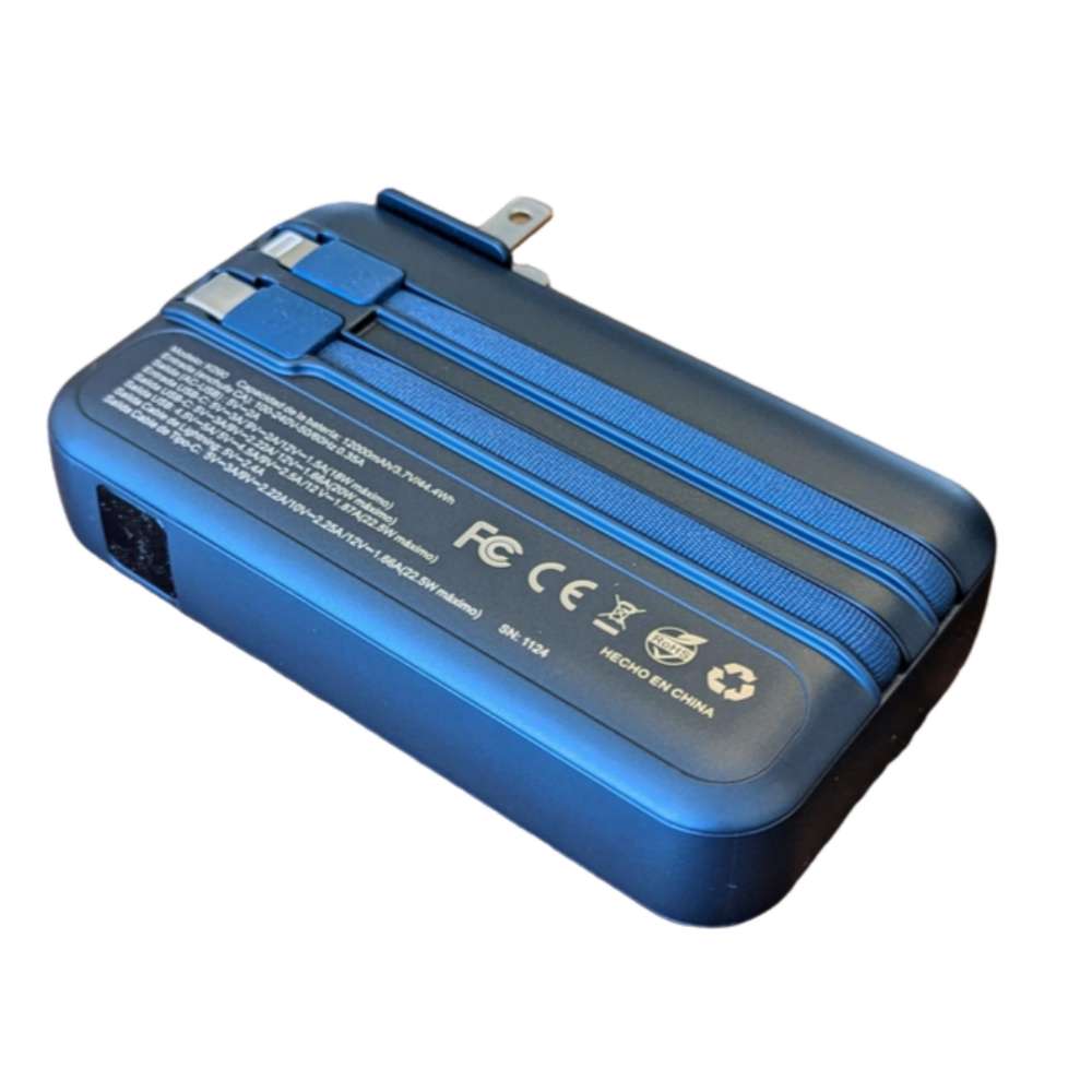 Power Bank Moreka K090 12000 mAh 22.5W cable IP y C clavija plegable - Imagen 10