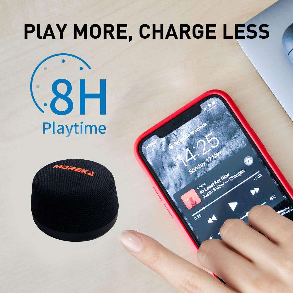 Bocina Moreka 425 6W 600mAh 6-8 hrs de bateria Bluetooth Magnetica MagSafe IPX6 - Imagen 5