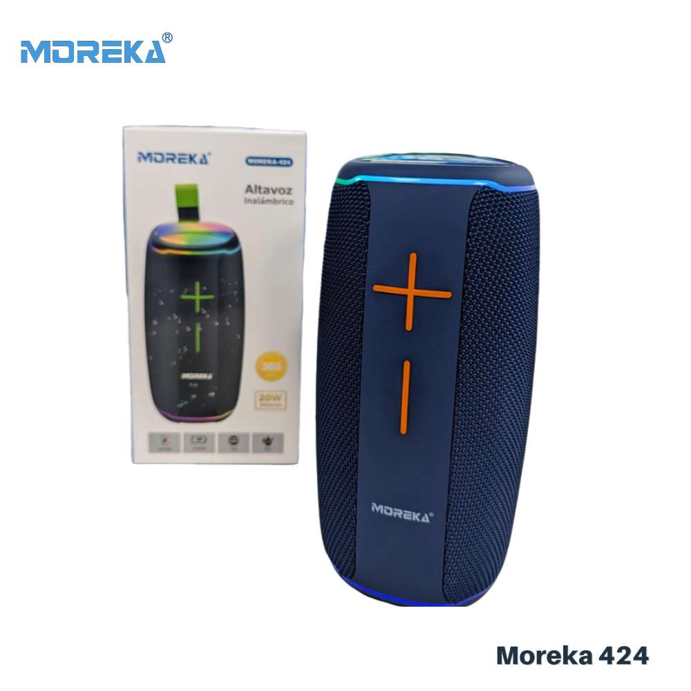 Bocina Moreka 424 20W 3600mAh 5-7 hrs de bateria Bluetooth, Contra Agua IPX6 - Imagen 6