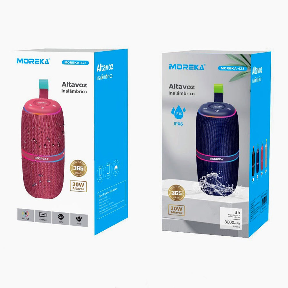 Bocina Moreka 423 30W 3600mAh 5-7 hrs de bateria Bluetooth, Contra Agua IPX6 - Imagen 13