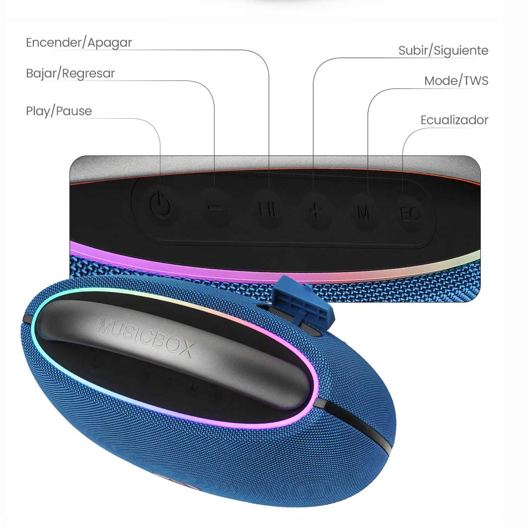 Bocina Fol 40W 2500mAh Bluetooth, TF Card, Radio FM, USB FS-R316 - Imagen 7