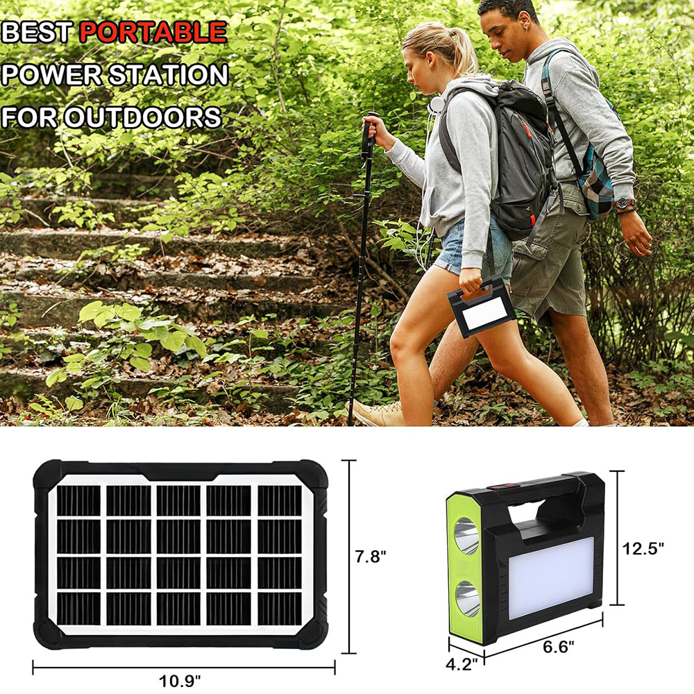 Mini Sistema Solar 3 Focos Linterna Power Bank 4000 mAh MOR-C71 - Imagen 3