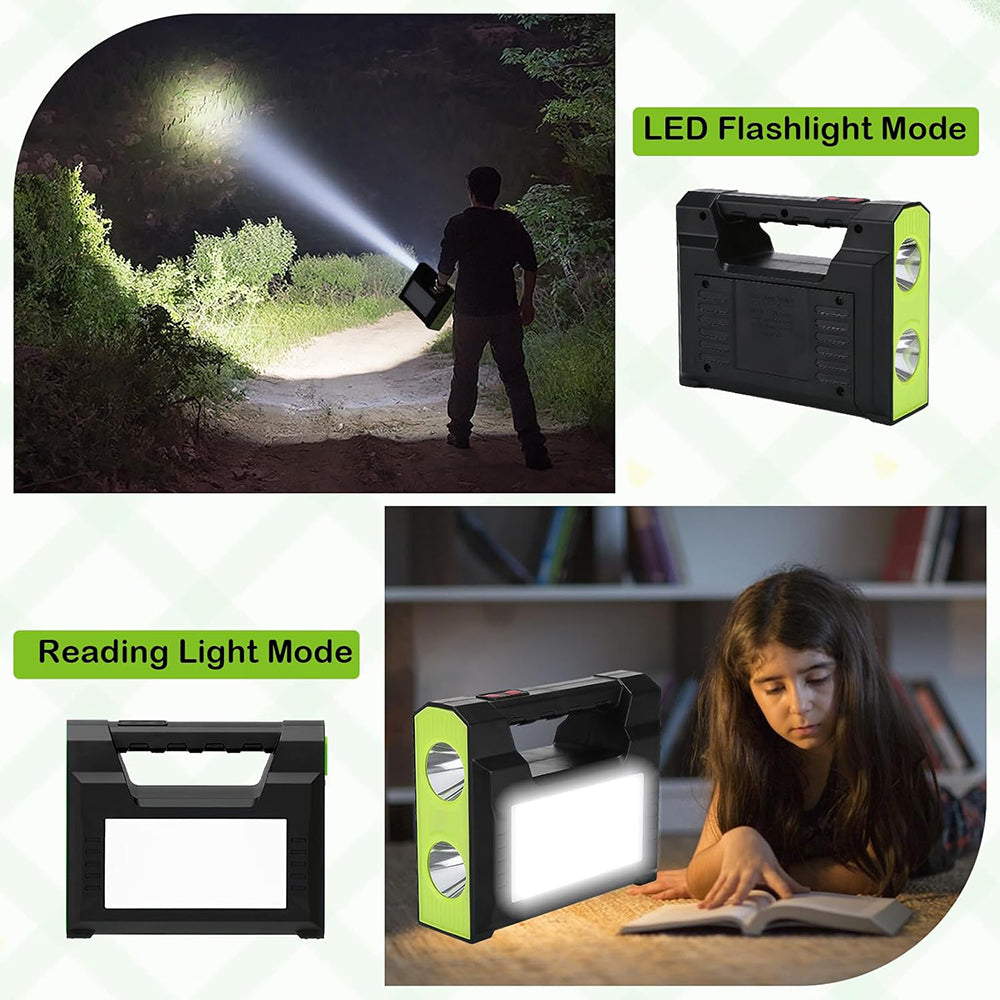 Mini Sistema Solar 3 Focos Linterna Power Bank 4000 mAh MOR-C71 - Imagen 5