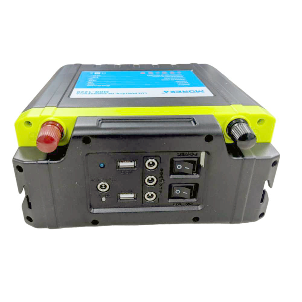 Luz de Emergencia 12 LEDS con batería de 20 Ah de hasta 32 hrs puertos USB MOR-1220 - Imagen 2