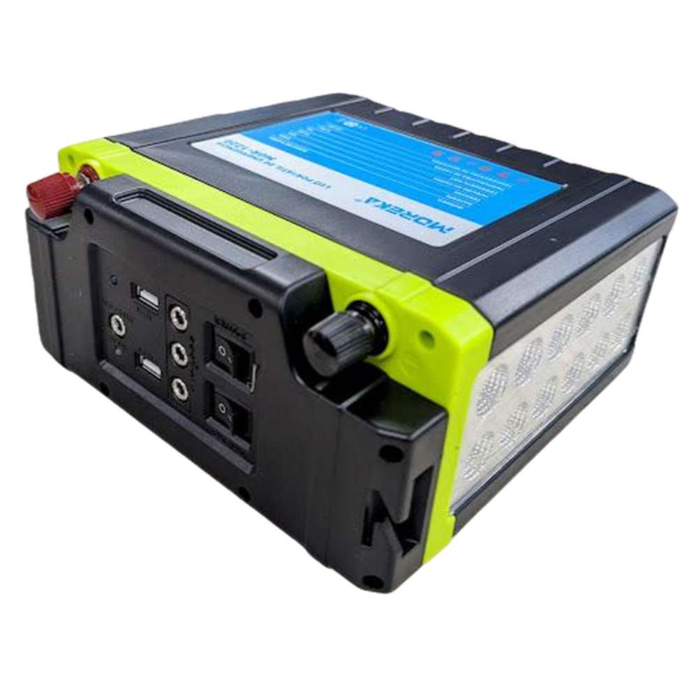 Luz de Emergencia 12 LEDS con batería de 20 Ah de hasta 32 hrs puertos USB MOR-1220 - Imagen 6
