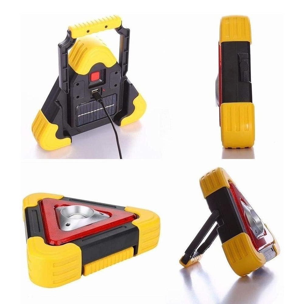 Triángulo de Advertencia LED Solar COB 2200 mAh powerbank 18.5 largo IP65 Moreka SQ-6609 - Imagen 6