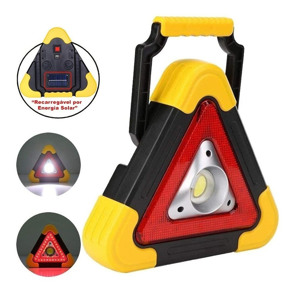 Triángulo de Advertencia LED Solar COB 2200 mAh powerbank 18.5 largo IP65 Moreka SQ-6609 - Imagen 8