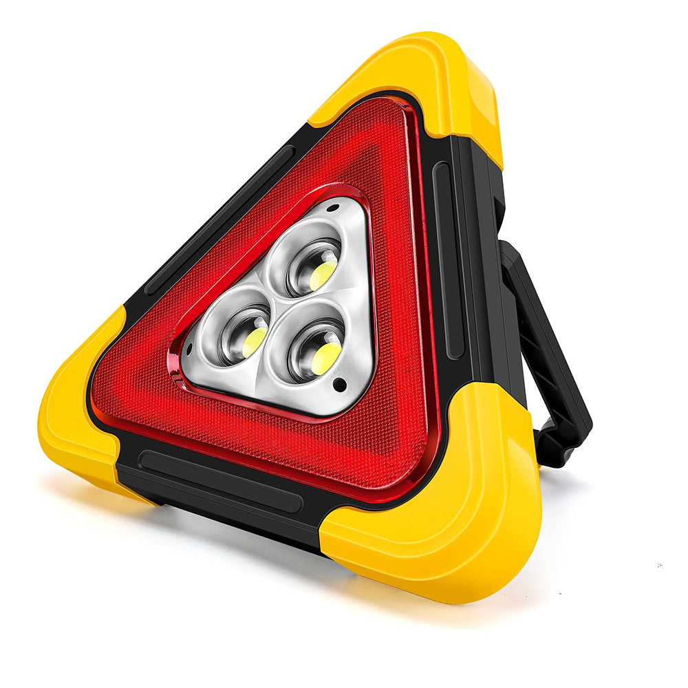 Triángulo de Advertencia LED Solar COB 2200 mAh 27.5 largo powerbank IP65 SQ-6610 - Imagen 1