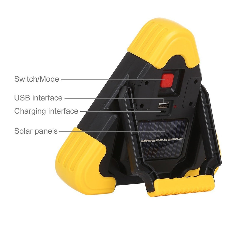 Triángulo de Advertencia LED Solar COB 2200 mAh 27.5 largo powerbank IP65 SQ-6610 - Imagen 8
