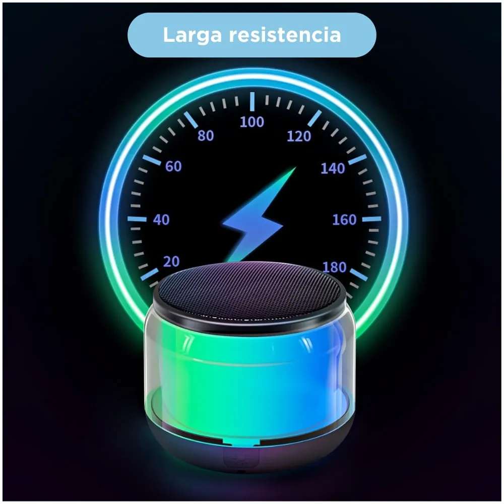 Bocina MS300 5W 5000mAh 4-5 hrs de bateria Bluetooth luz RGB recargable - Imagen 7