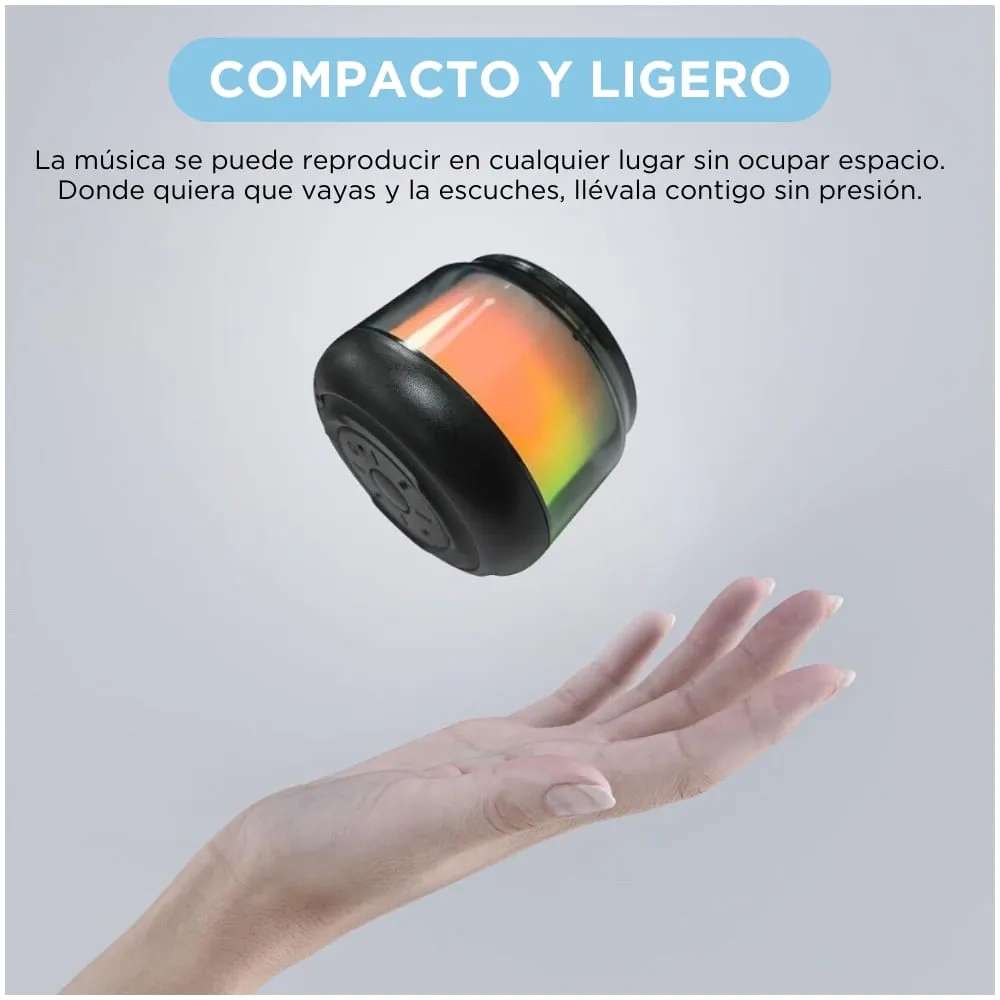Bocina MS300 5W 5000mAh 4-5 hrs de bateria Bluetooth luz RGB recargable - Imagen 9