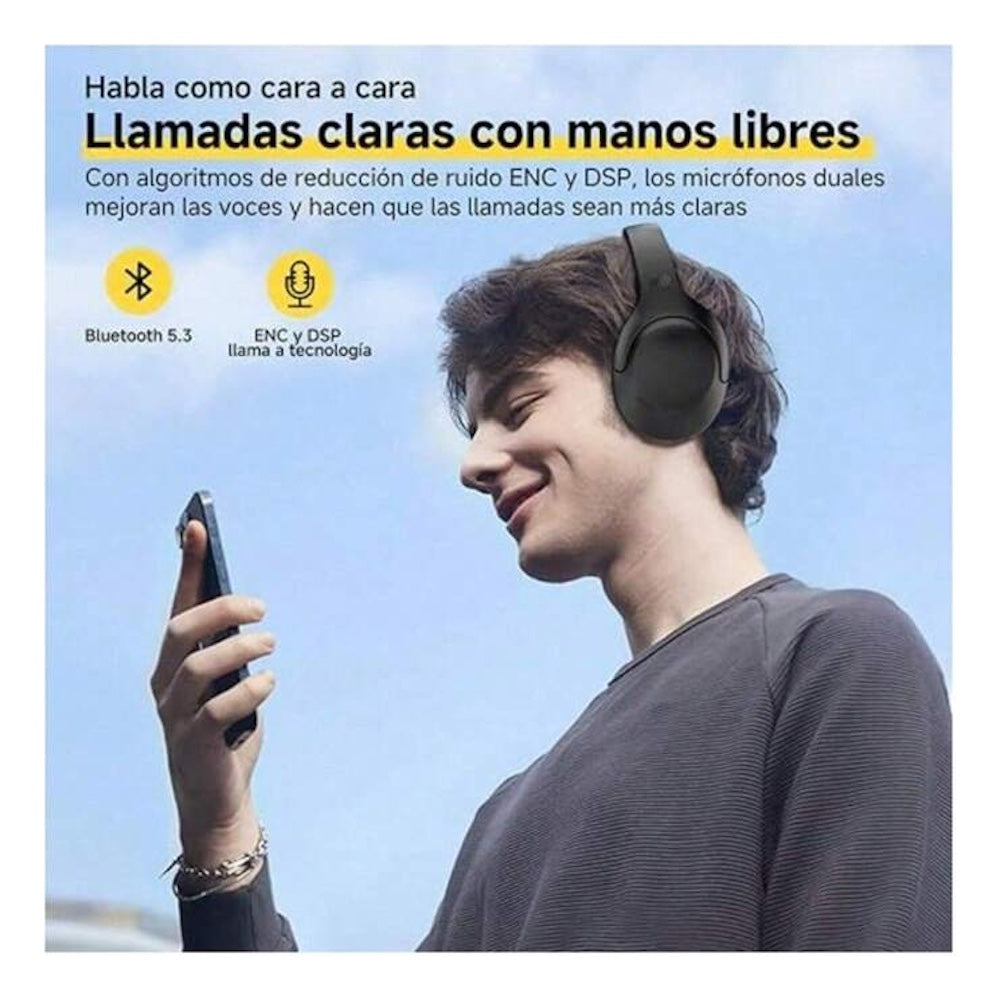 Audífonos Bluetooth Moreka BL018 200mAh 40mm Cancelación de Ruido 18 Hrs IP55 - Imagen 4