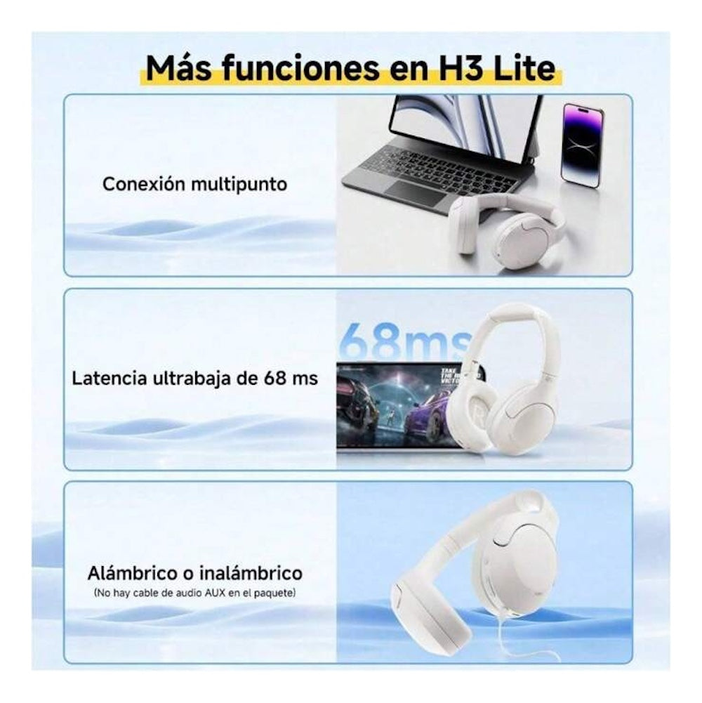 Audífonos Bluetooth Moreka BL018 200mAh 40mm Cancelación de Ruido 18 Hrs IP55 - Imagen 5