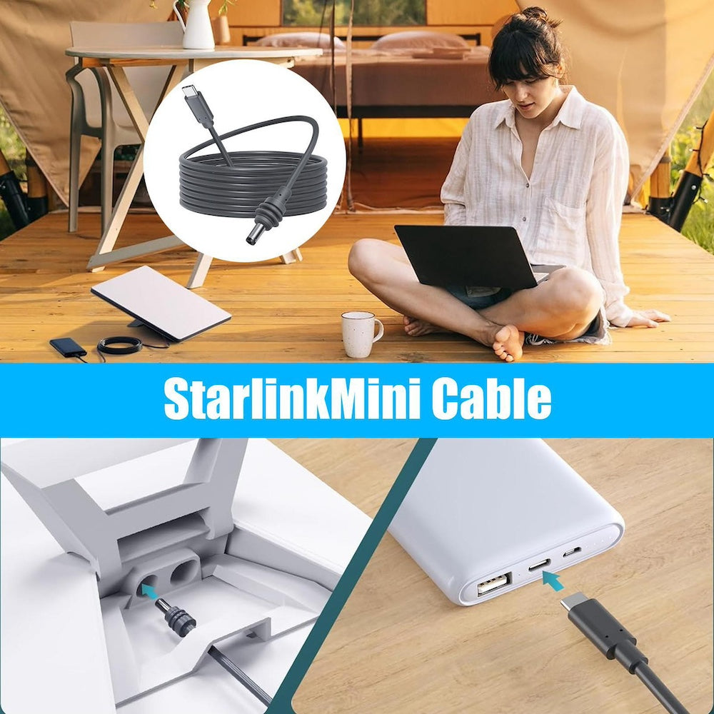 Cable USB C a DC IP68 IP68 para Antena Starlink mini Moreka CB052 - Imagen 5