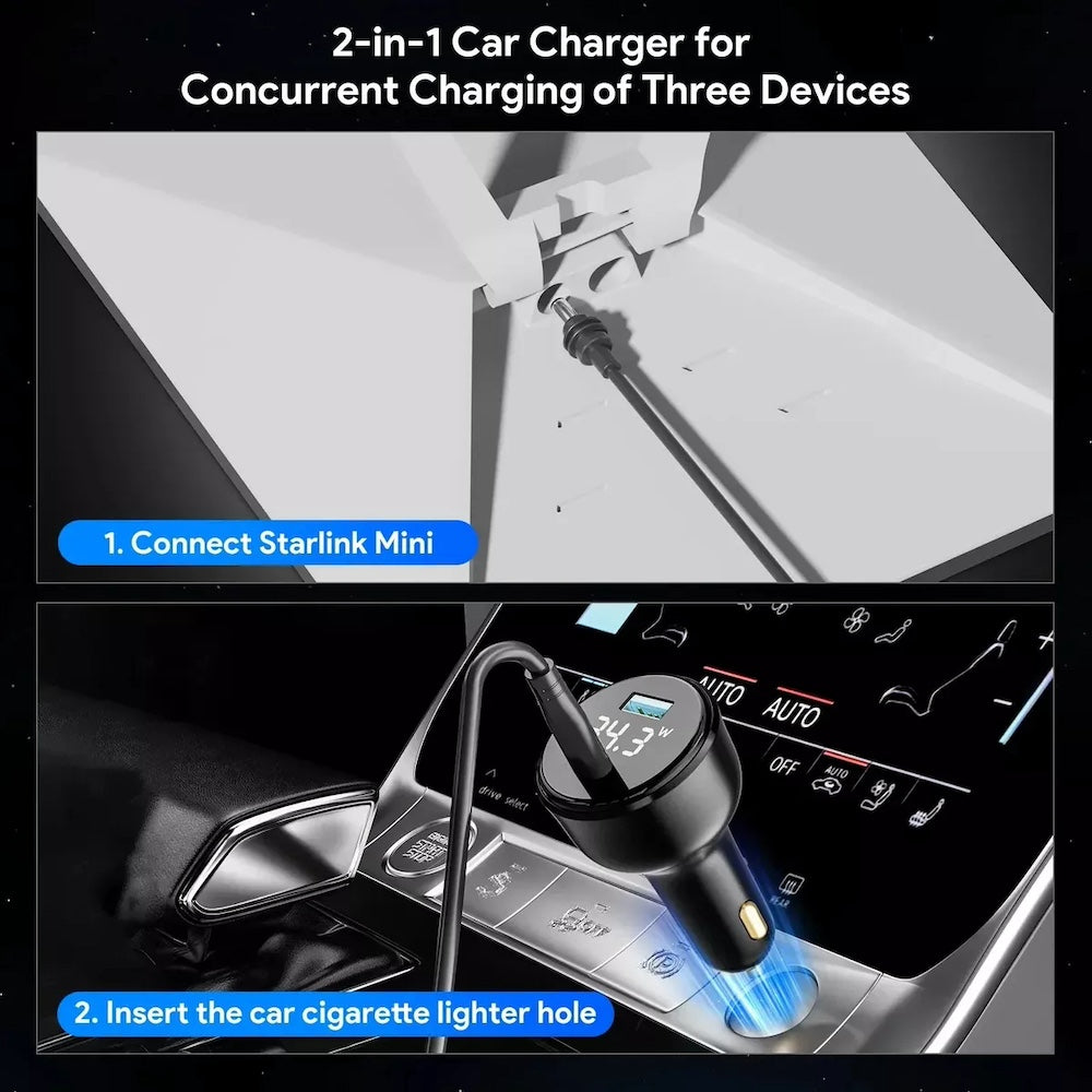 Cargador de Coche Starlink Mini De Carga Rápida Plug In CP0089 Moreka - Imagen 3