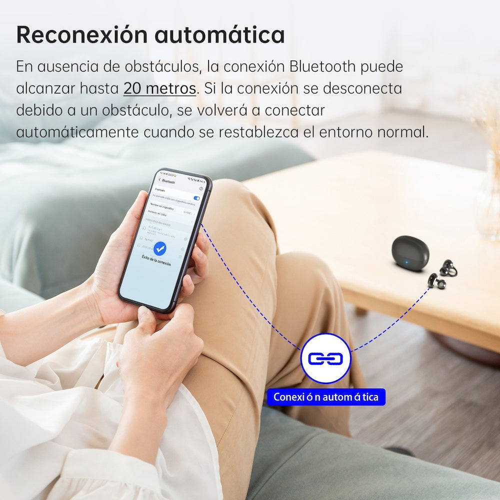 Audífonos CLIP 1 Cancelación Ruido Audífonos 30mAh / Estuche 300mAh IPX4 G-TIDE — Bluetooth 5.3 TWS - Imagen 8