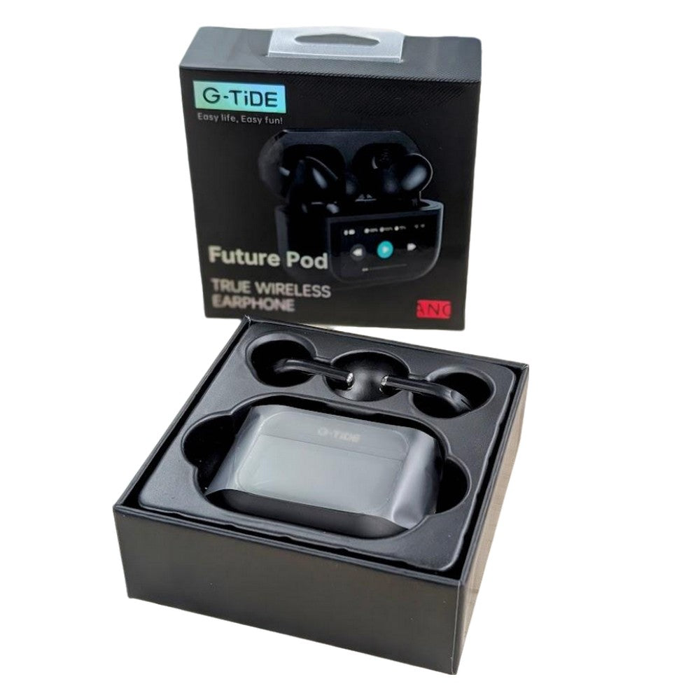 Audífonos FUTURE POD Cancelación Ruido Lcd Táctil 30mAh / 300mAh G-TIDE — Bluetooth 5.3 TWS - Imagen 15