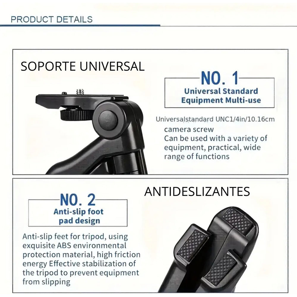 Soporte Celular Videoblog Set Tripie Con Luz Led Microfono PY-49 - Imagen 7