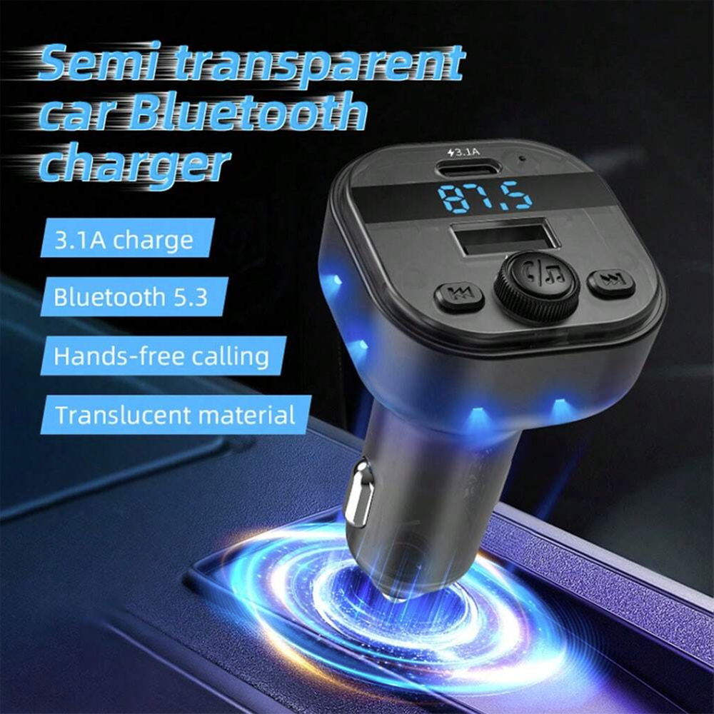 Plug in Trasmisor FM Bluetooth De Carro Moreka CP0073 Plug In 3.1A USB - Imagen 4