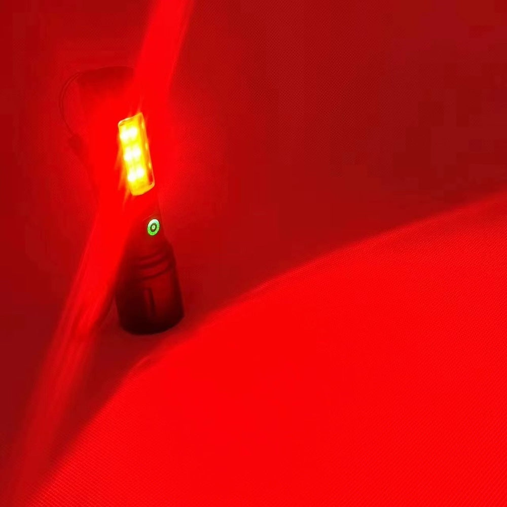 Lampara Táctica Recargable Usb Led COB en Blanco y Rojo de alerta  Moreka MT-027 - Imagen 7