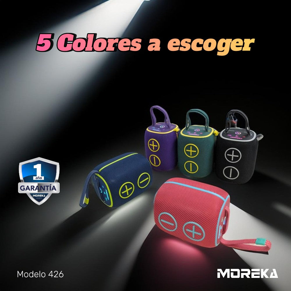 Bocina Bluetooth Moreka 426 10W 2400mAh TF Card Radio FM Resistente al agua IPX6 - Imagen 2