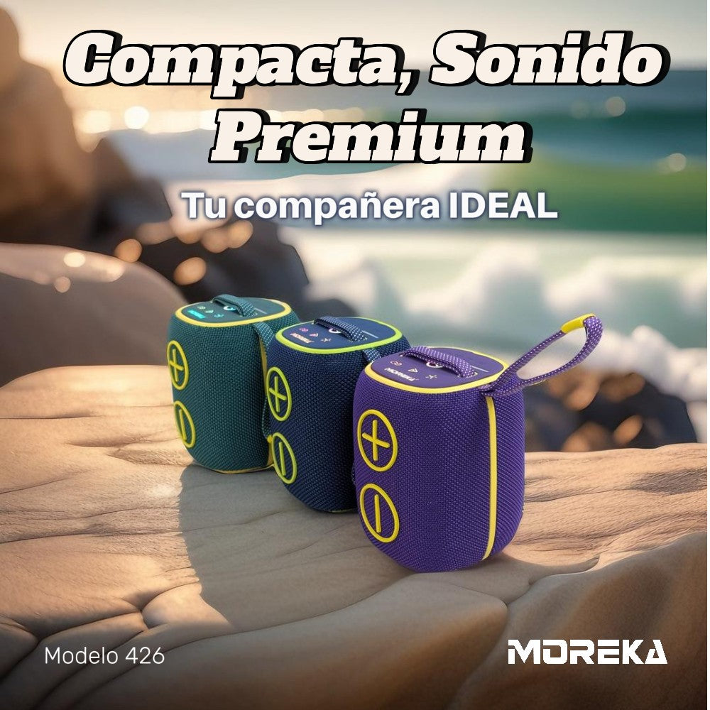 Bocina Bluetooth Moreka 426 10W 2400mAh TF Card Radio FM Resistente al agua IPX6 - Imagen 5