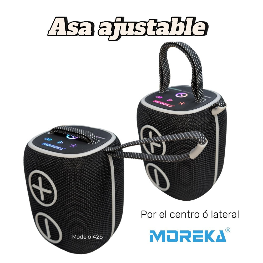 Bocina Bluetooth Moreka 426 10W 2400mAh TF Card Radio FM Resistente al agua IPX6 - Imagen 8