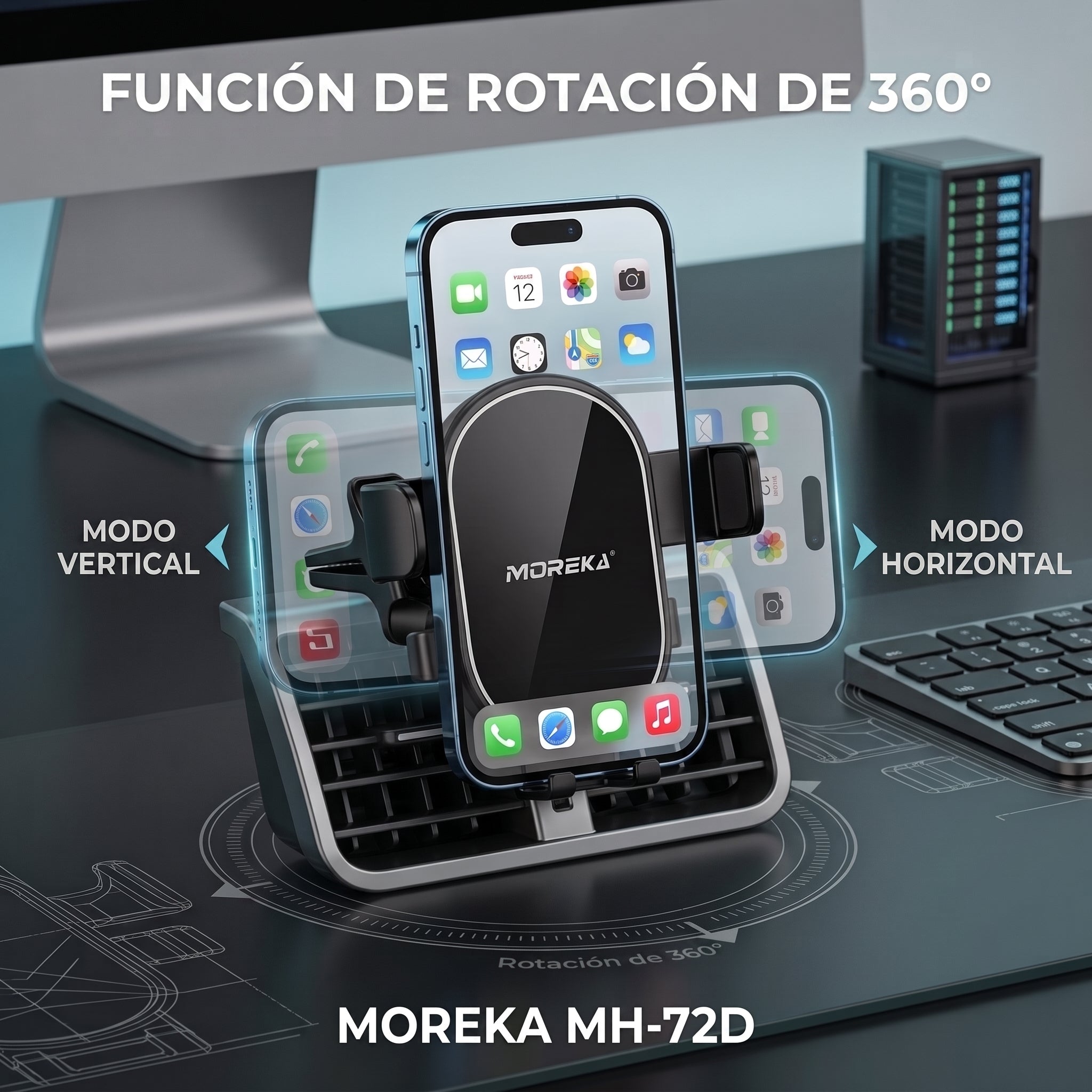 Soporte para Teléfonos Móviles Moreka MH-72D - Imagen 5
