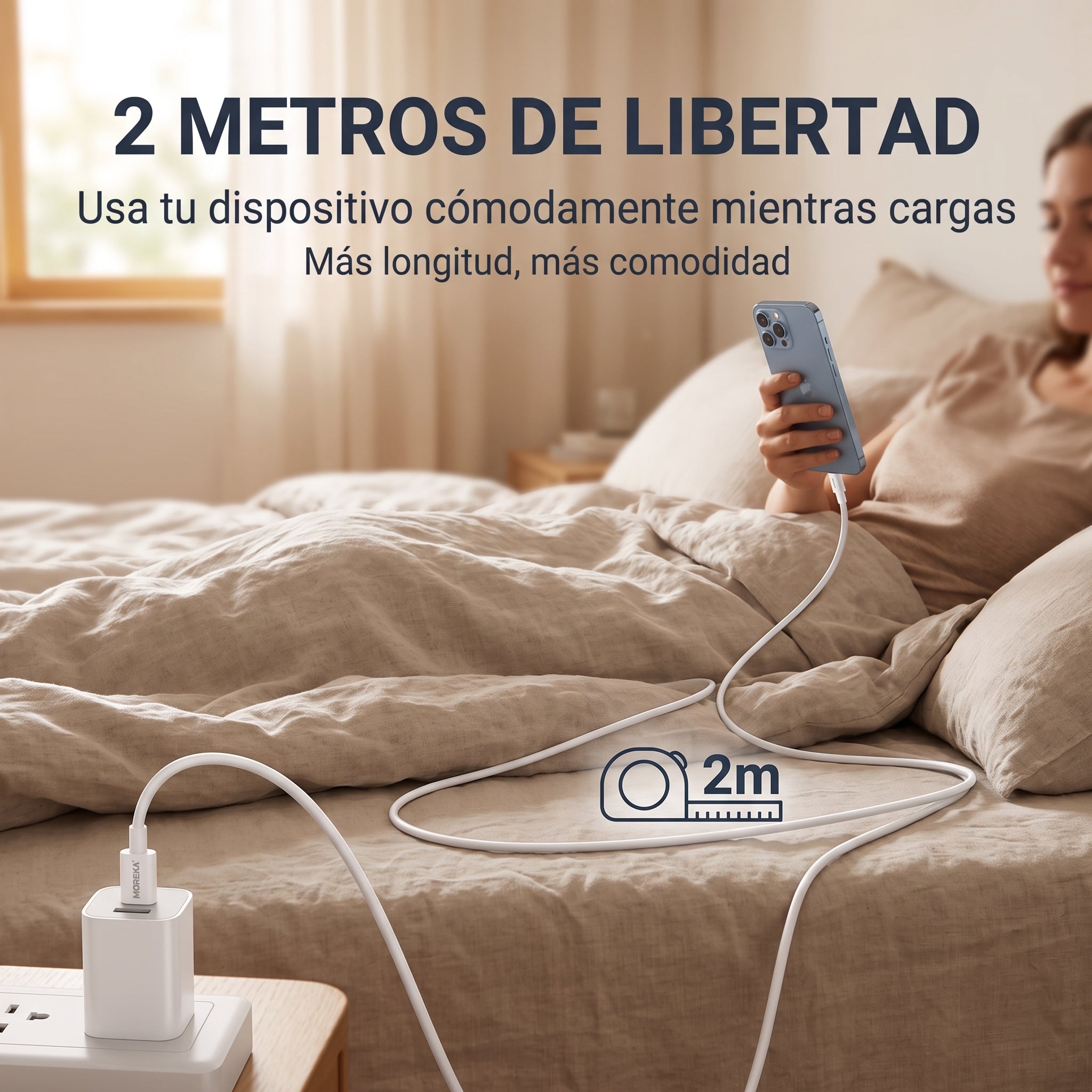 Cable Tipo-C a Lightning Moreka CB-47 27W - Imagen 2