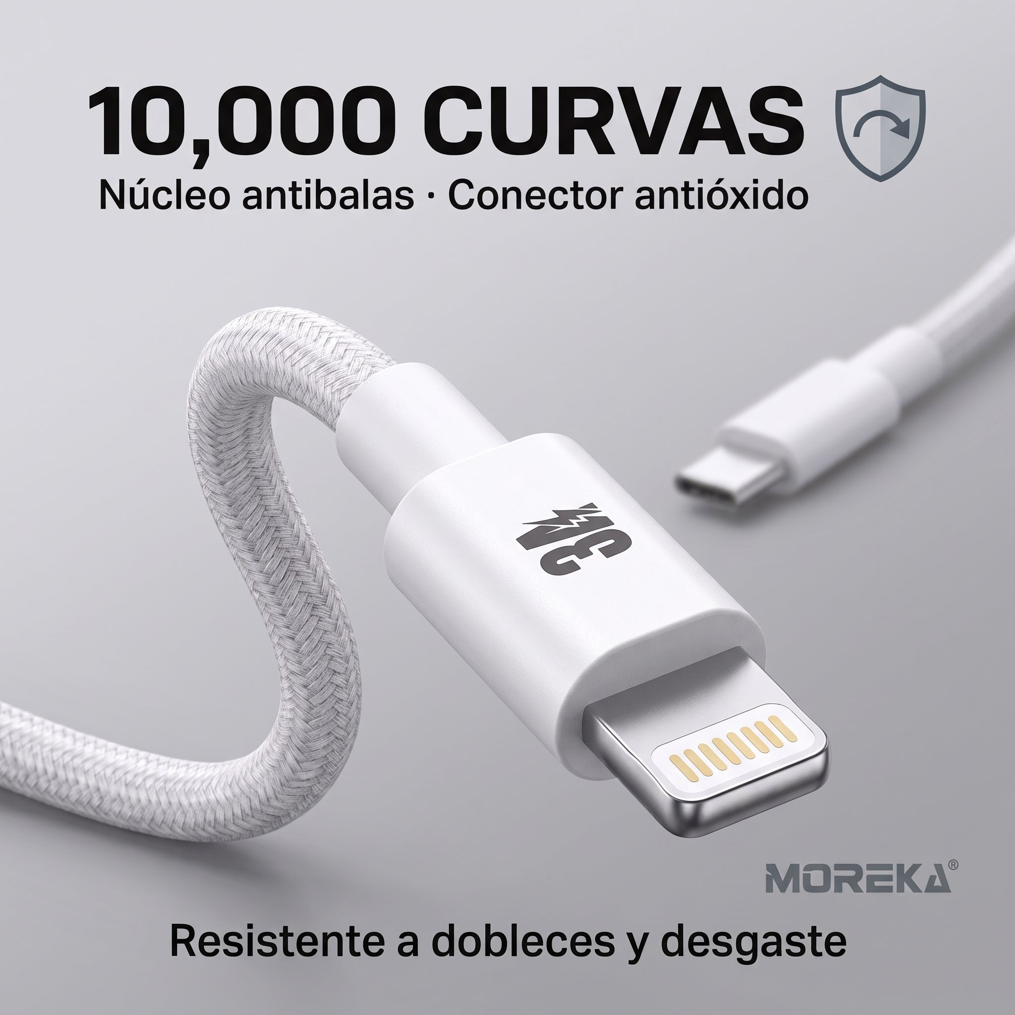 Cable Tipo-C a Lightning Moreka CB-47 27W - Imagen 3