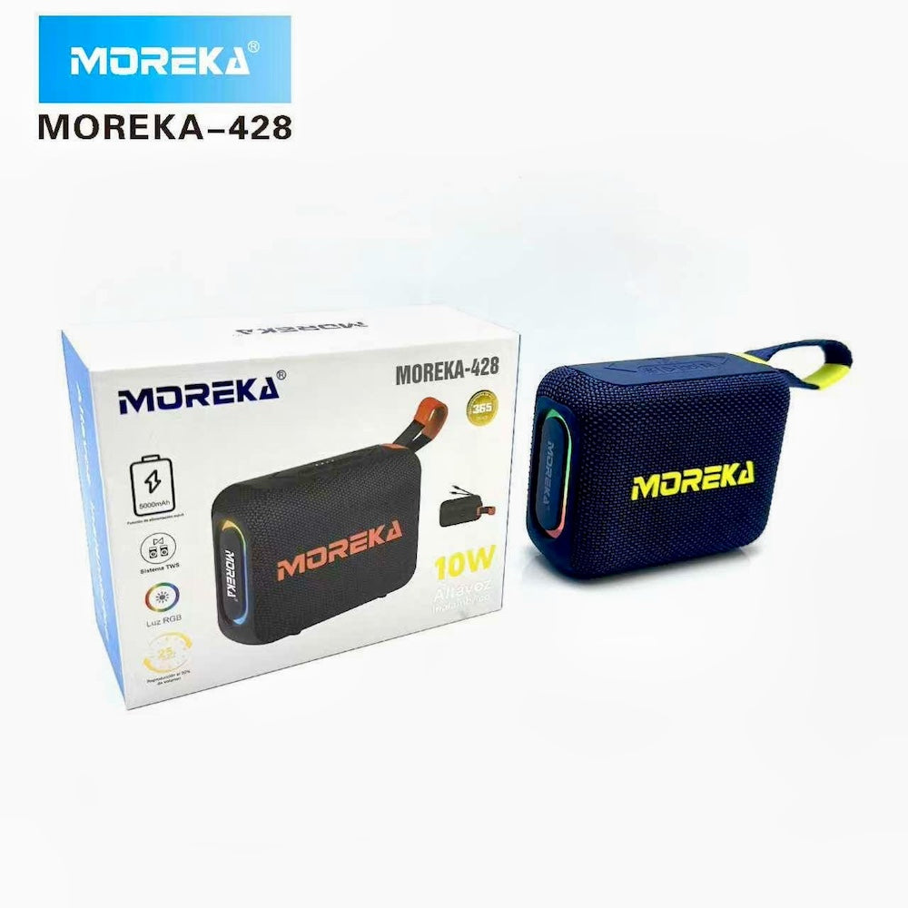 Bocina Power Bank Moreka 428 10W 5000mAh cables tipo IP y C hasta 25 Horas - Imagen 12