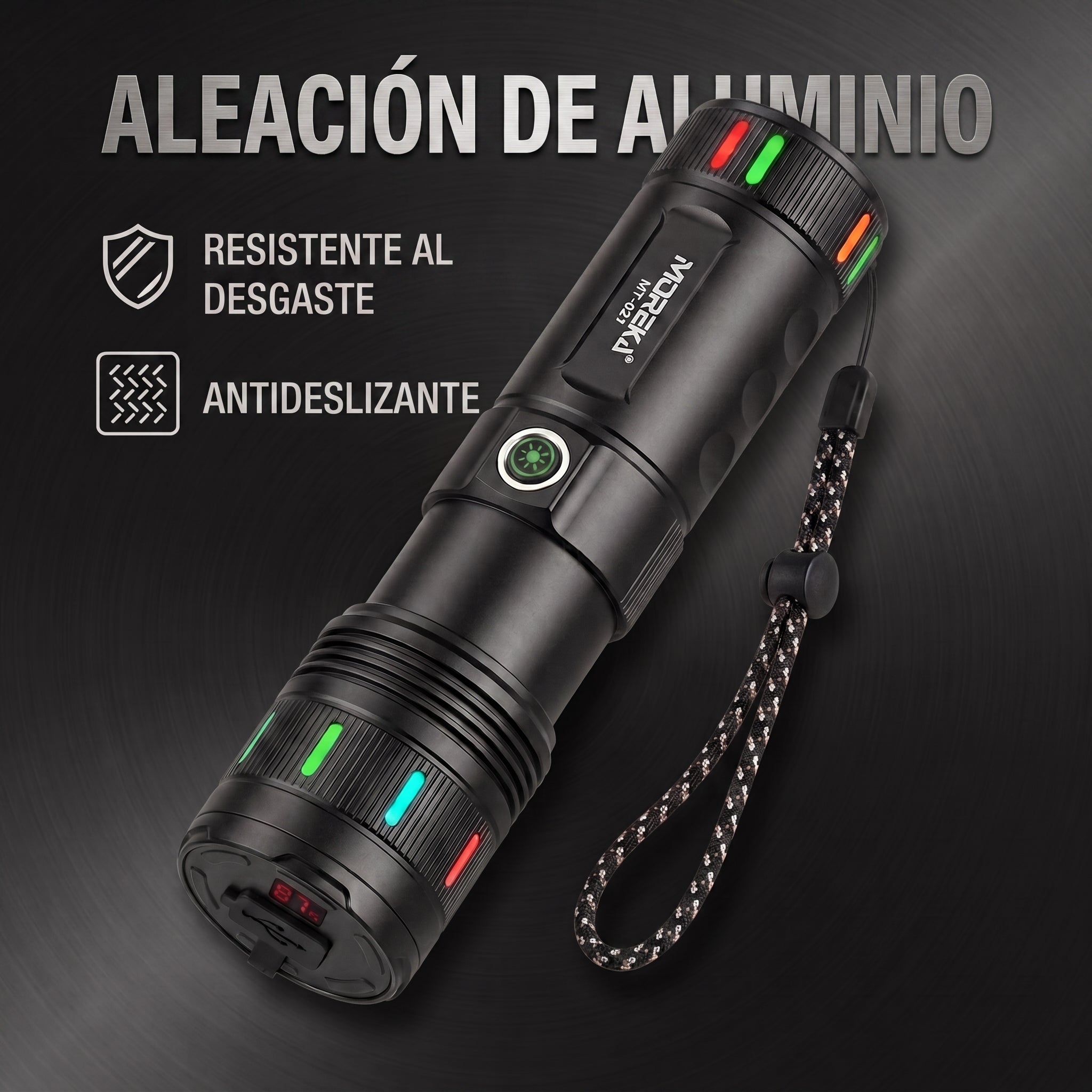Linterna LED Moreka MT-021 30W Batería 4500mAh Alcance 3000 Metros - Imagen 6