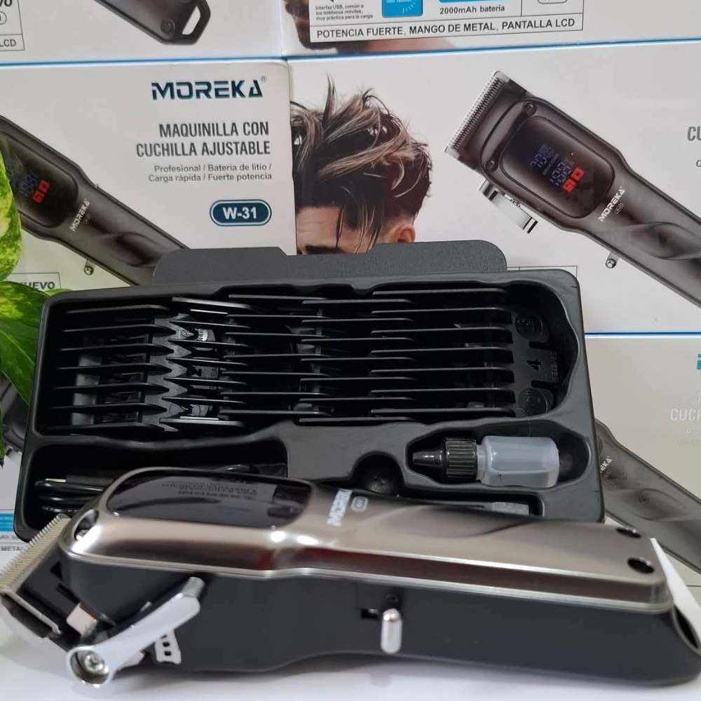 MAQUINILLA CON CUCHILLA AJUSTABLE Profesional B Carga - Moreka Modelo W-31 - Imagen 11
