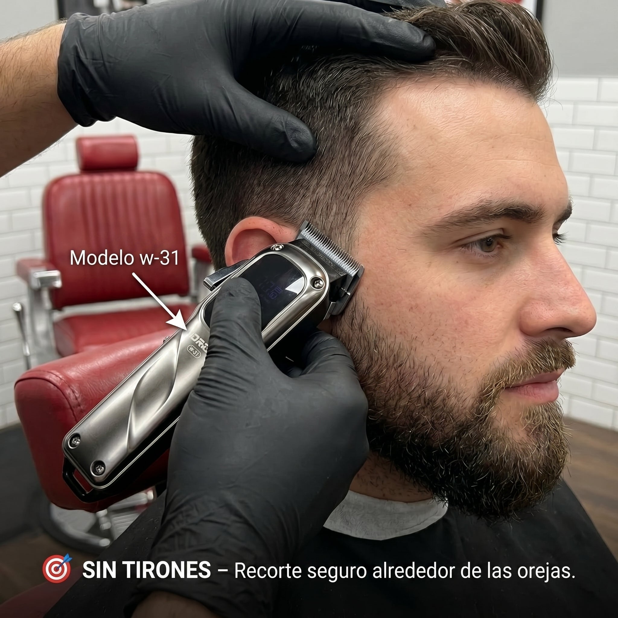 MAQUINILLA CON CUCHILLA AJUSTABLE Profesional B Carga - Moreka Modelo W-31 - Imagen 4