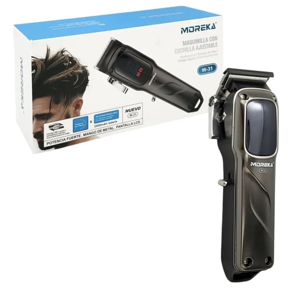 MAQUINILLA CON CUCHILLA AJUSTABLE Profesional B Carga - Moreka Modelo W-31 - Imagen 6