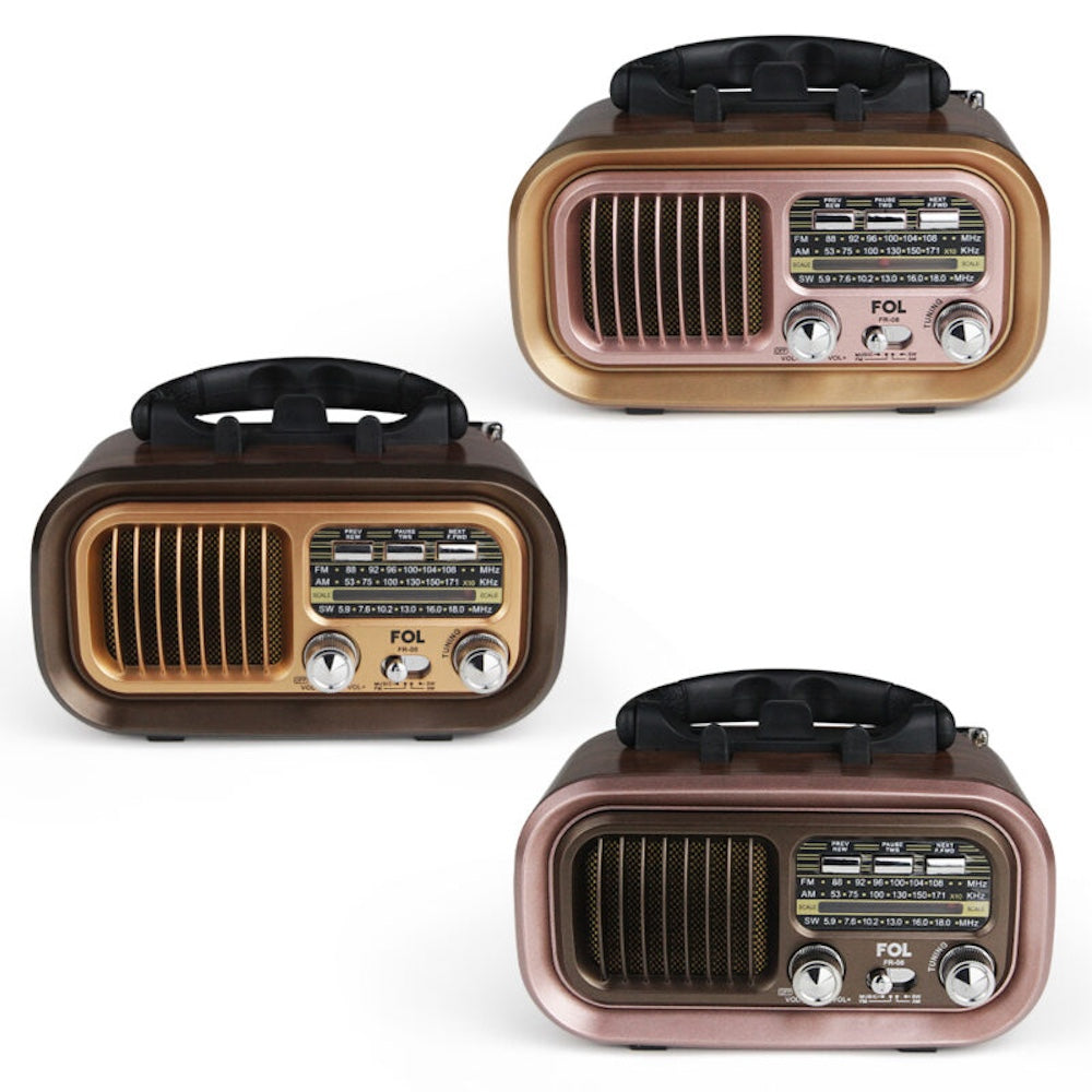 Radio AM/FM/SW Fol Bluetooth, TF Card, Radio FM, USB TWS FR-08 - Imagen 2