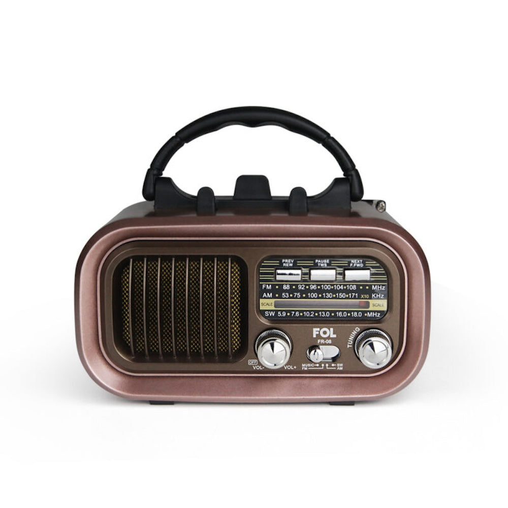 Radio AM/FM/SW Fol Bluetooth, TF Card, Radio FM, USB TWS FR-08 - Imagen 9